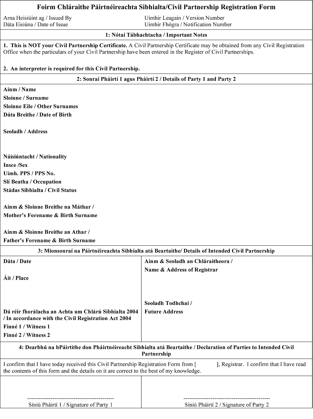 S I No 671 2010 Civil Registration Civil Partnership Registration 